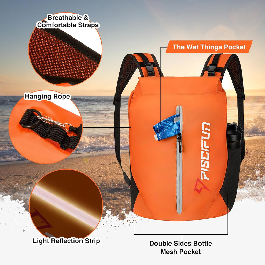Piscifun Waterproof Floating Dry Backpack 10L/20L/30L