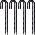 VVOKGO Rebar Stakes 12 Inch J Hook Heavy Duty Tent Stakes for Wire Fencing