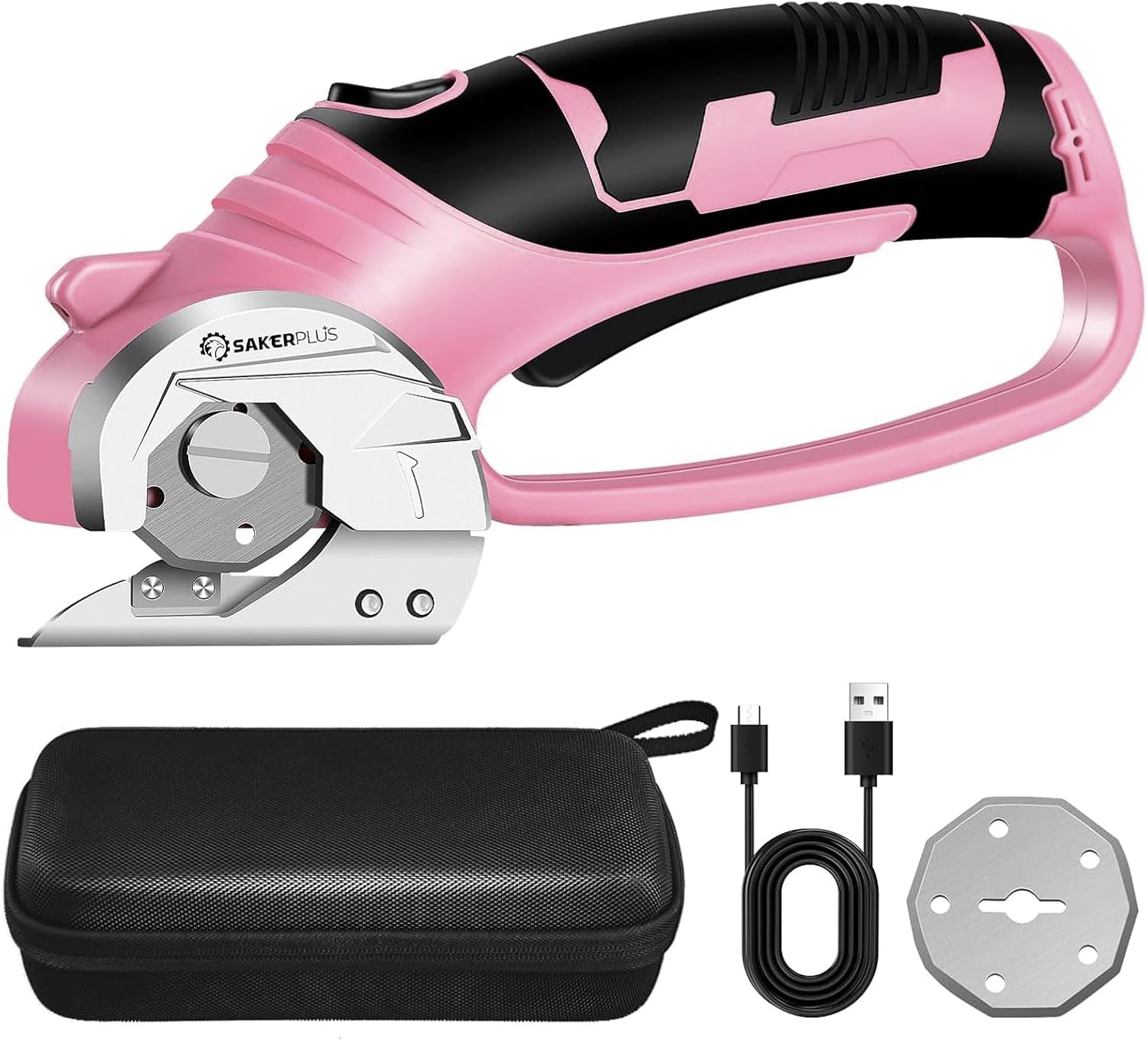SakerPlus Cordless Electric Scissors, 4V Rechargeable Cardboard Cutter