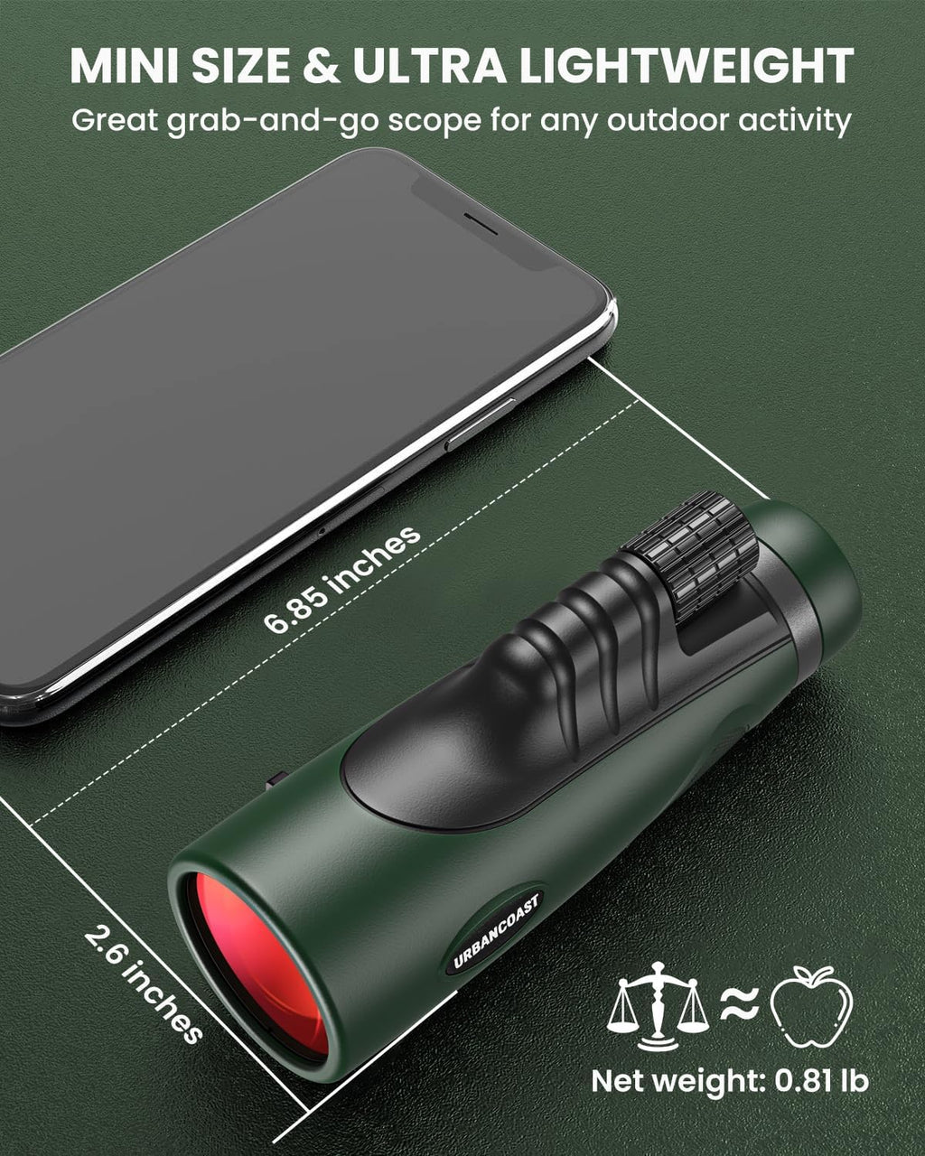 15x54 Monoculars for Adults High Powered, Compact Waterproof Telescope