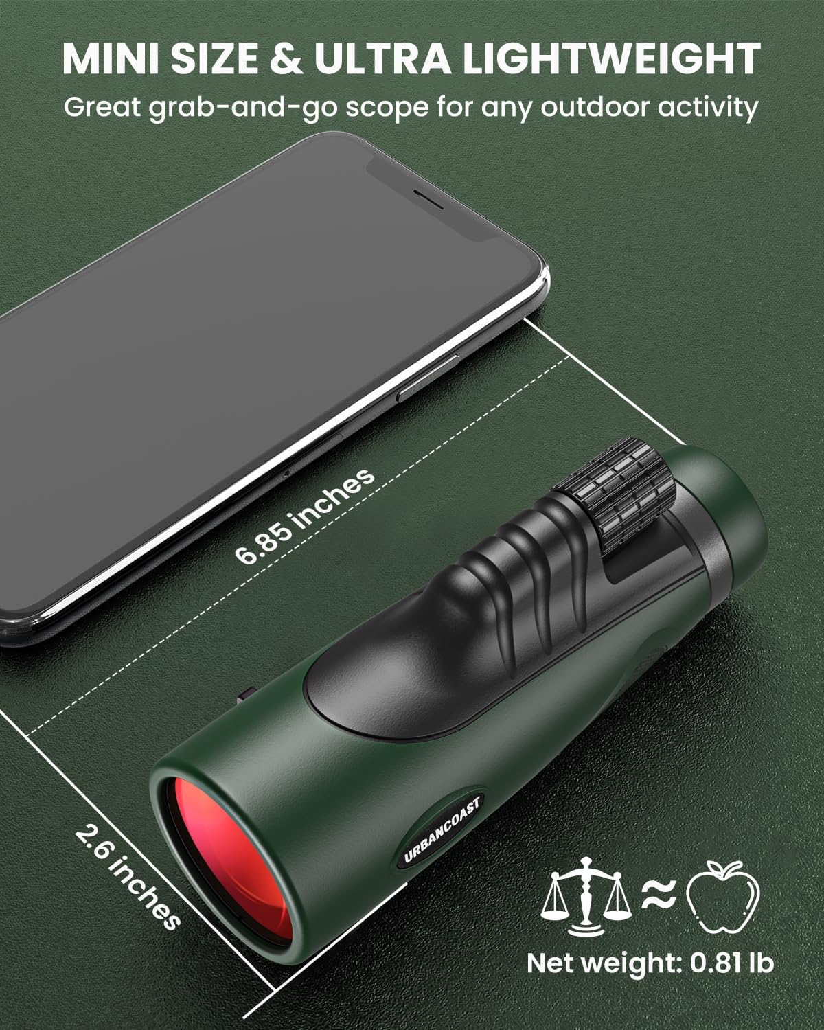 15x54 Monoculars for Adults High Powered, Compact Waterproof Telescope