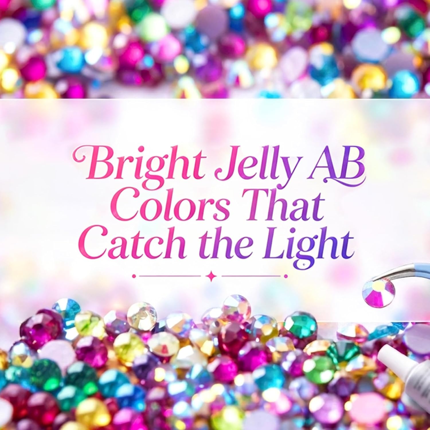 40,000-Piece Bedazzling Kit, 40 Colors, 3mm Jelly AB Resin Rhinestones