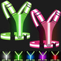 LED Reflective Vest Running Gear 5 Colors Light Up Reflective Running Vest