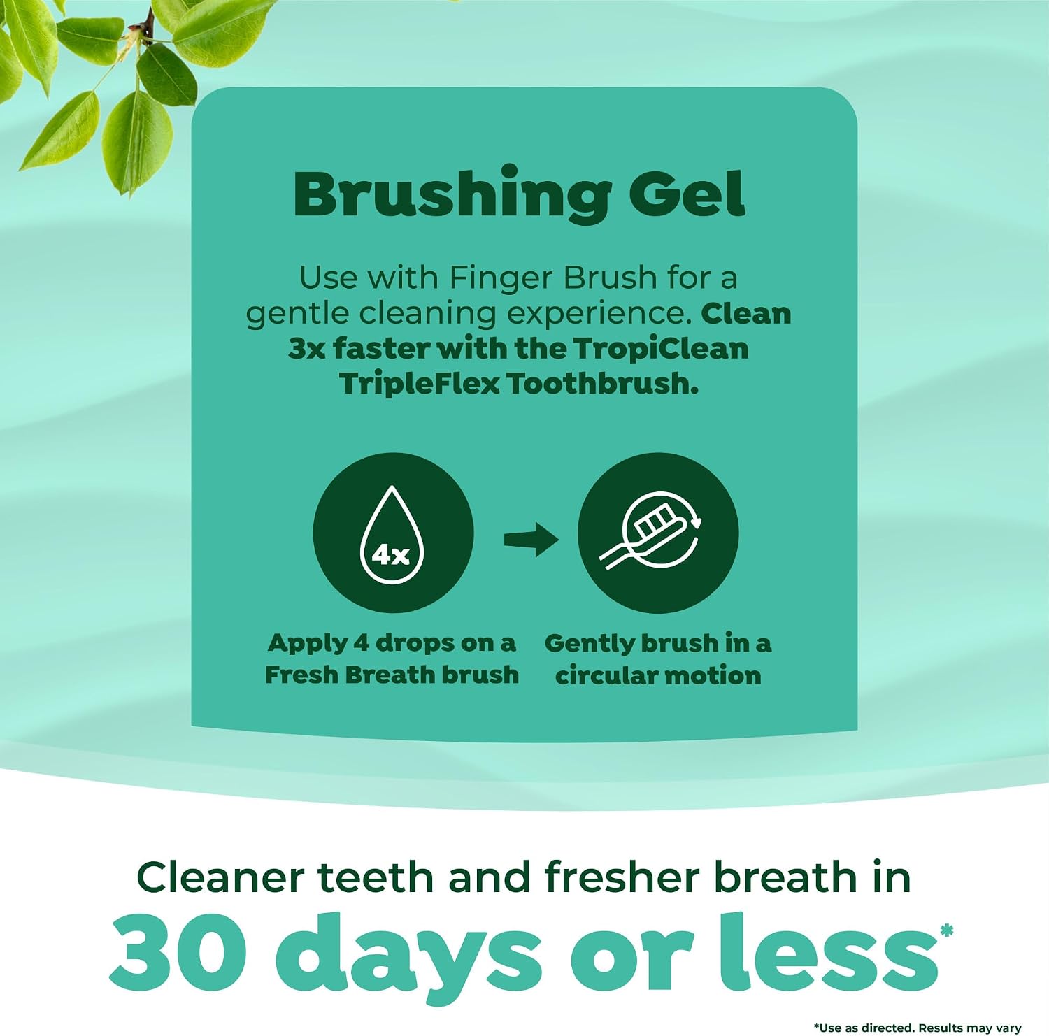 TropiClean Fresh Breath Dog Oral Care Kit | Complete Toothbrush and Toothpaste Set for Plaque & Tartar Control | Tooth Brushing Kit for Large Animals