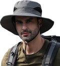 Sun Hats for Men Women UPF 50+ Wide Brim Bucket Hat Waterproof Packable Cowboy Hat for Fishing Beach Safari Gardening Golf