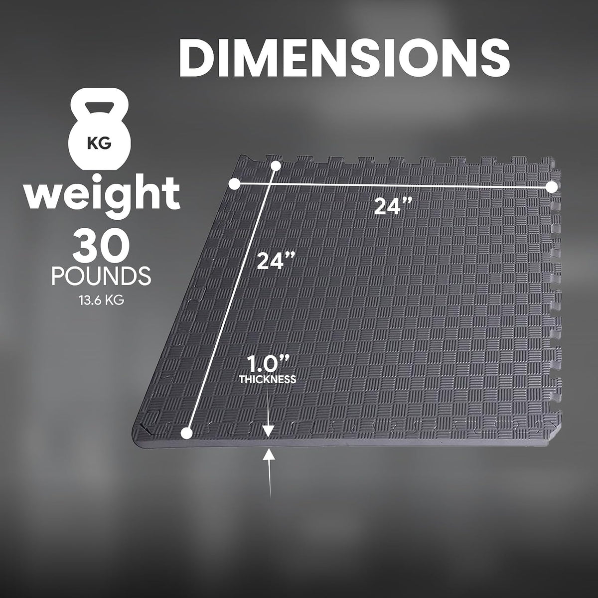 BalanceFrom Puzzle Exercise Mat 1" Thick, EVA Interlocking Foam Floor