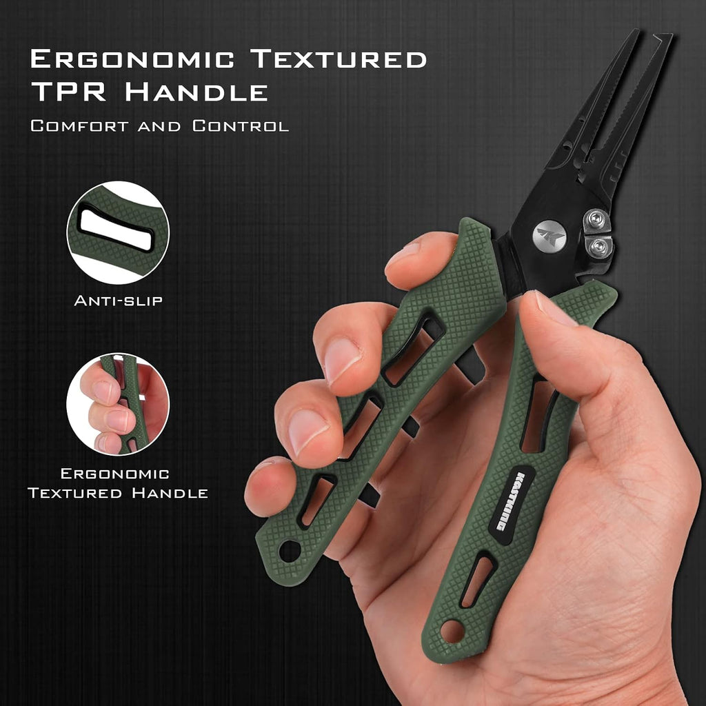 KastKing Cutthroat 7 inch Fishing Pliers, Ice Fishing, Gift for Men
