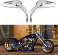 DREAMIZER Sportster Mirrors Compatible with Harley Road King Street Electra Glide Dyna Softail Road Glide Motorcycle Rearview 1982-2026 (Chrome Irregular)