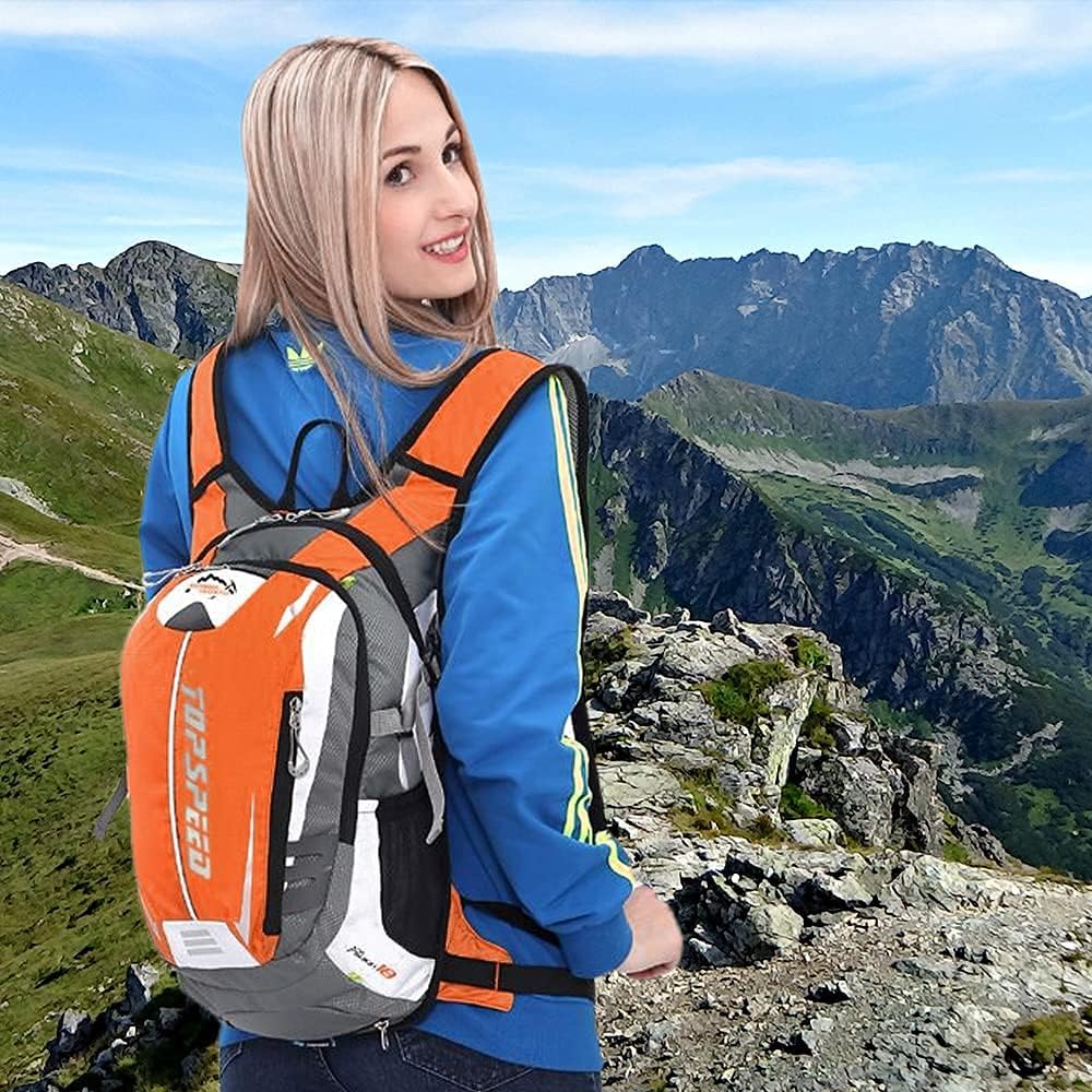 INOXTO Hydration Pack Backpack，18L Hydration Pack Lightweight Water Backpack with 2L Water Bladder Bag Daypack for Hiking Running Cycling Camping Hunting for Women Men