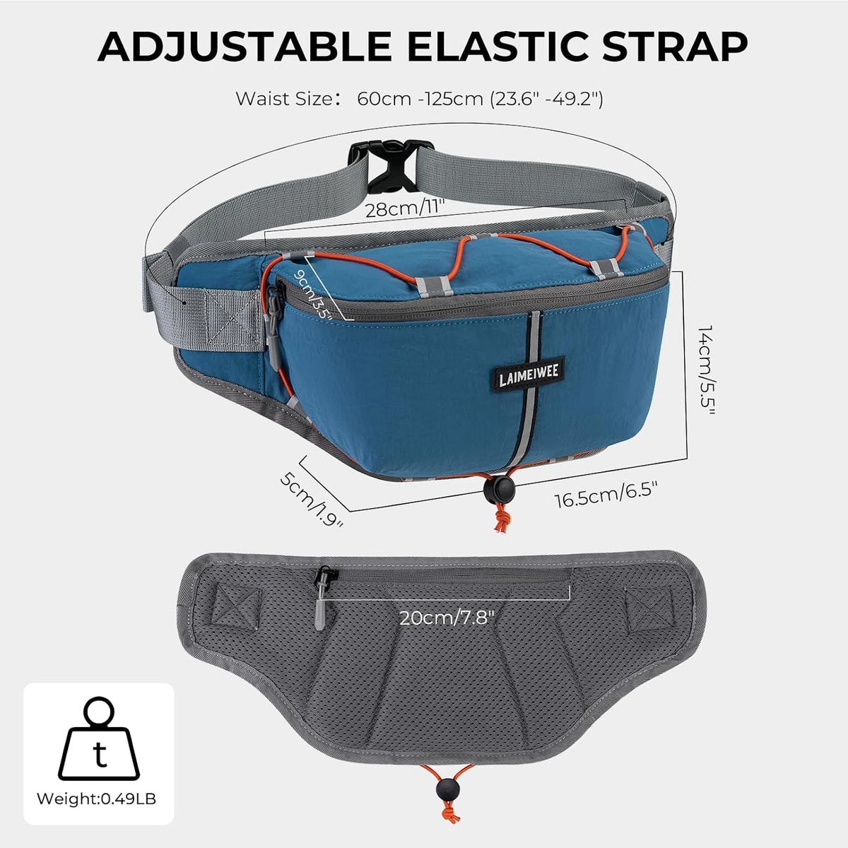 2L Fanny Pack for Women Men, Anti‑theft Waist Bag with RFID Blocking