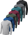 MLYENX 7 Pack Long Sleeve Shirts for Men Sun Protection Quick Dry