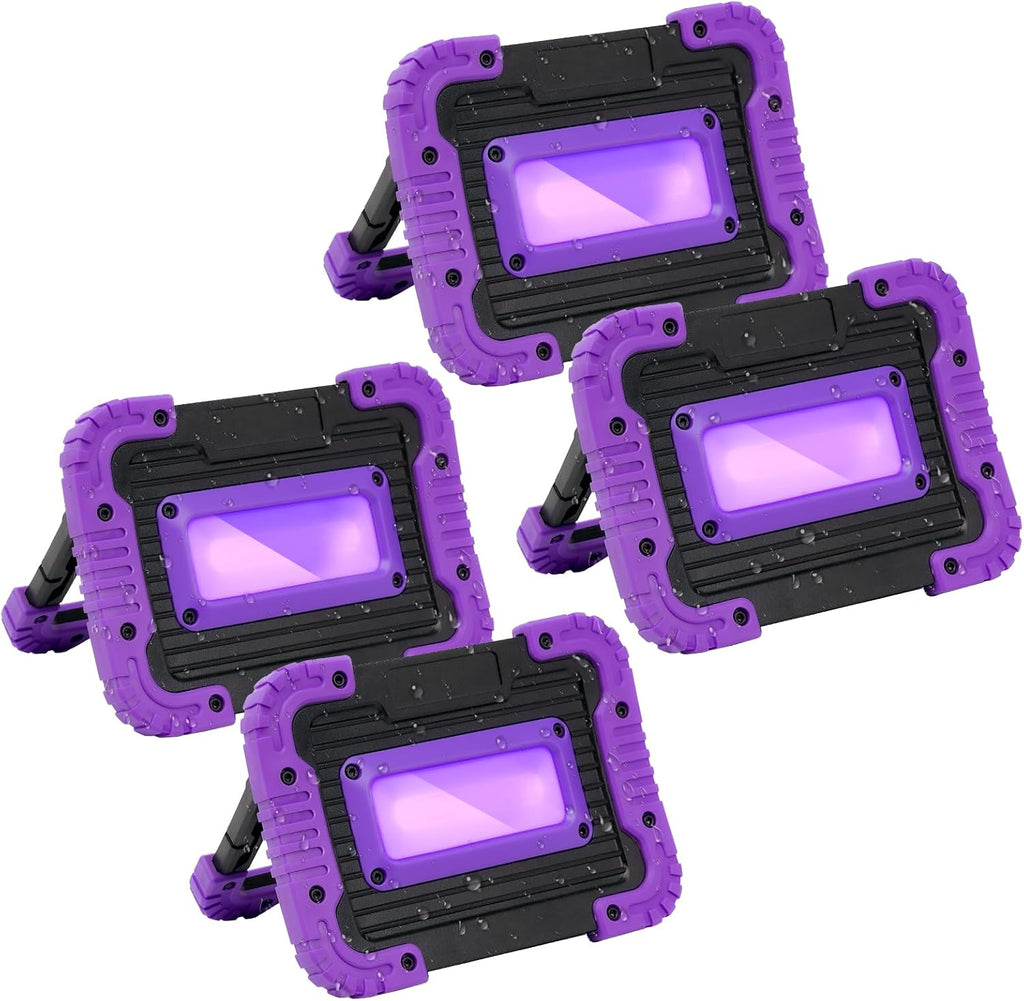 Rechargeable Black Light, Cordless 395nm LED Blacklight for Neon Glow Party