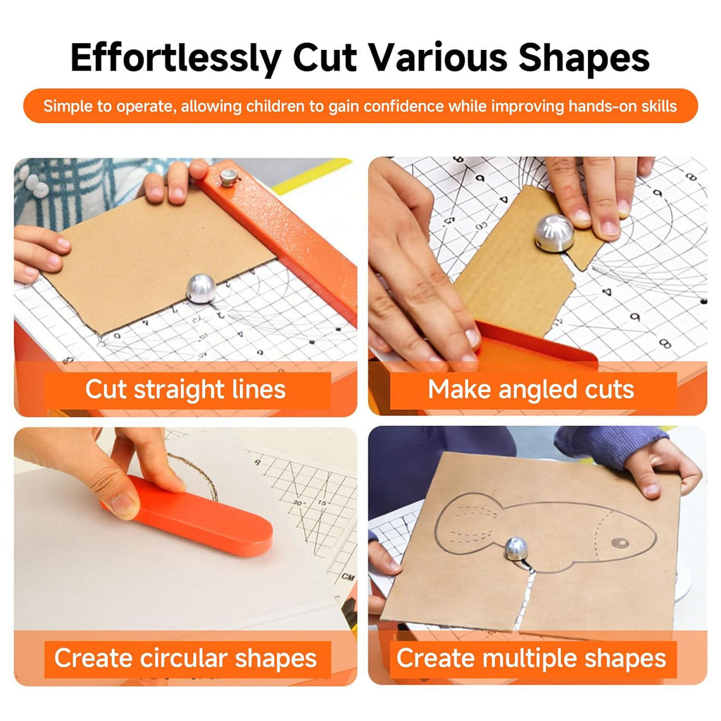 Safe Cardboard Cutter for Kids | Bladeless Paper Cutting Tool,DIY Craft Kit for Building 3D Models, Cardboard Construction and Creative Projects