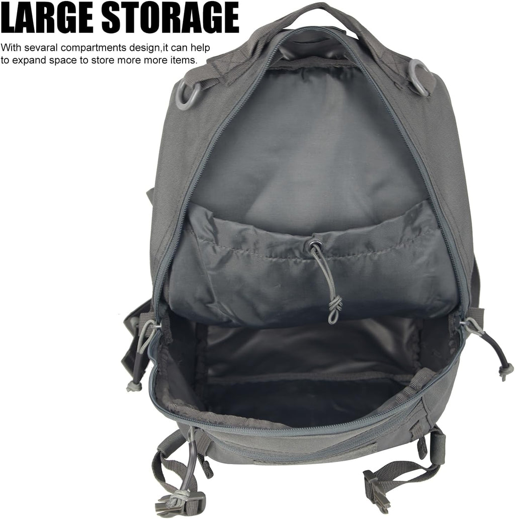 Small Tactical Hiking Backpack, 12L MOLLE Bookbag Daypack for Travel