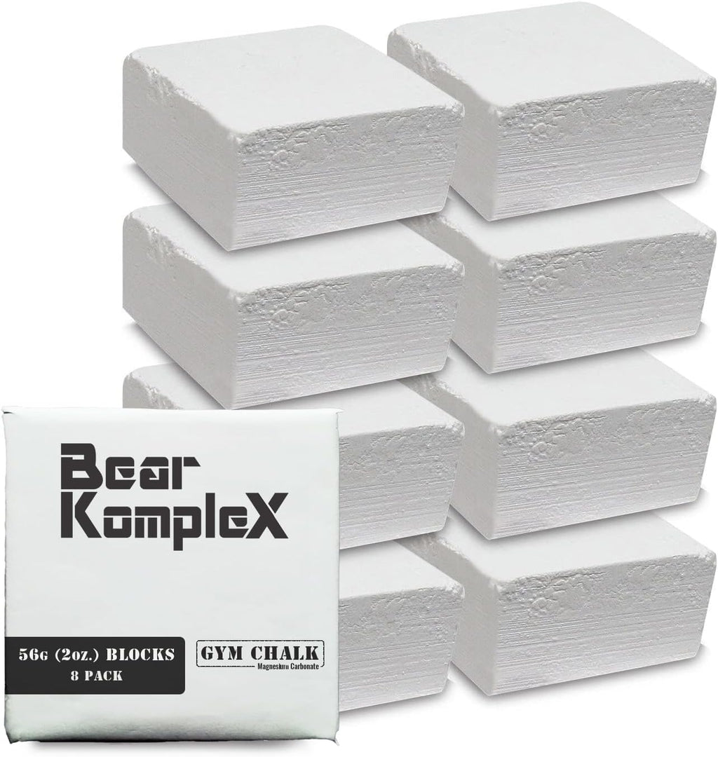 Bear KompleX Gym Chalk Blocks Non Slip Grip for Hands 8 pcs, 56g, Hands