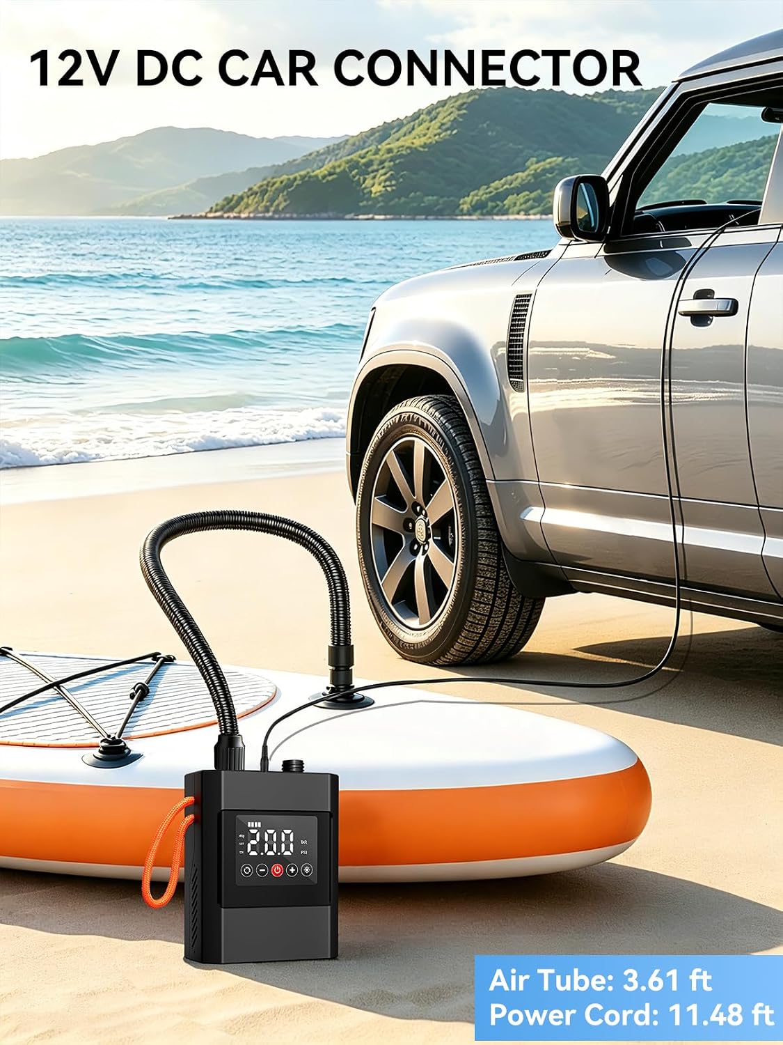 Electric Paddle Board Pump, Rechargeable SUP Air Pump