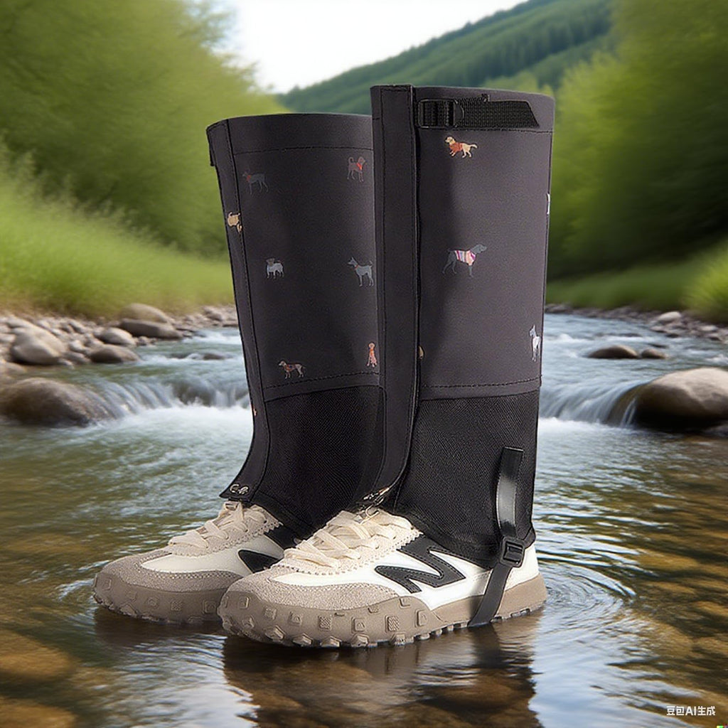 Kids Snow Gaiters, Waterproof Outdoor Leg Gaiters with Adjustable Straps, Anti-Snow Boot Covers for Hiking, Climbing, Snow Play & Winter Adventures
