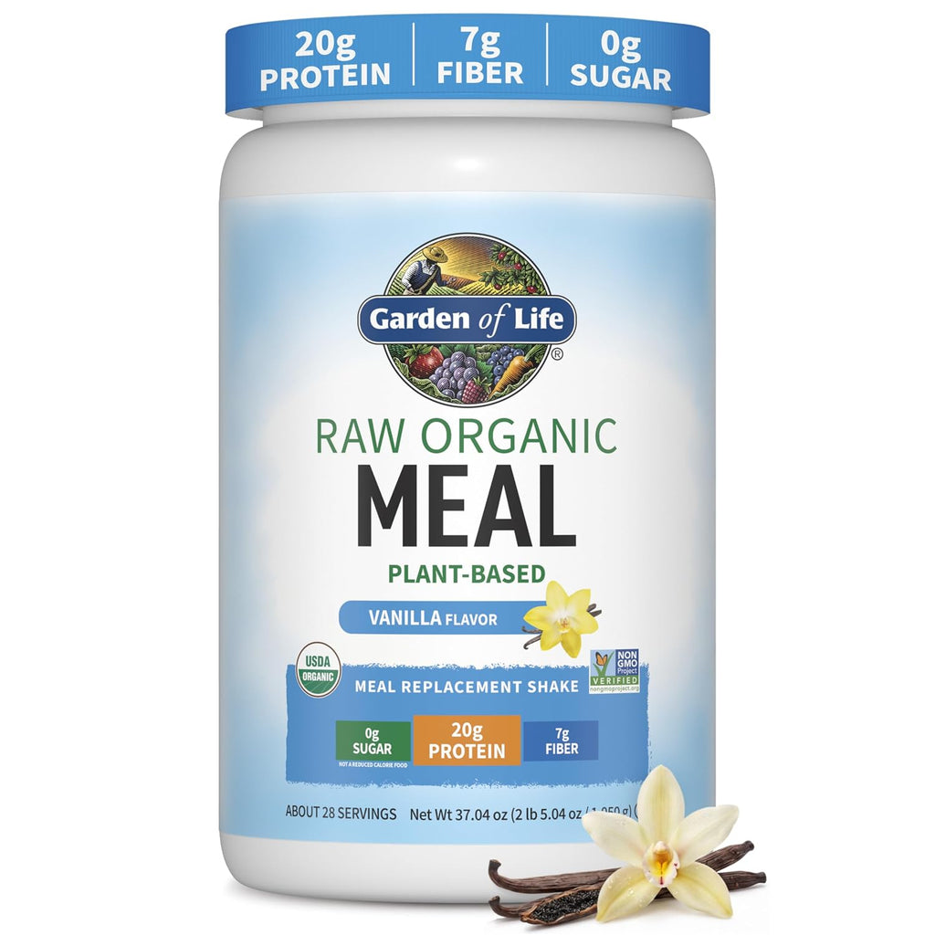 Garden of Life Raw Organic Meal Protein Powder, Vanilla, 28 Servings