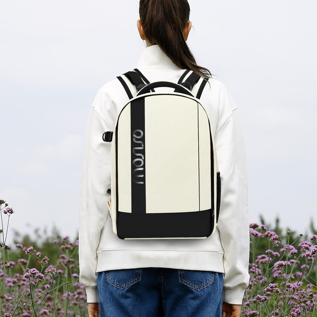 MOSISO Camera Backpack,Photography Backpack Padded Camera Bag, Beige