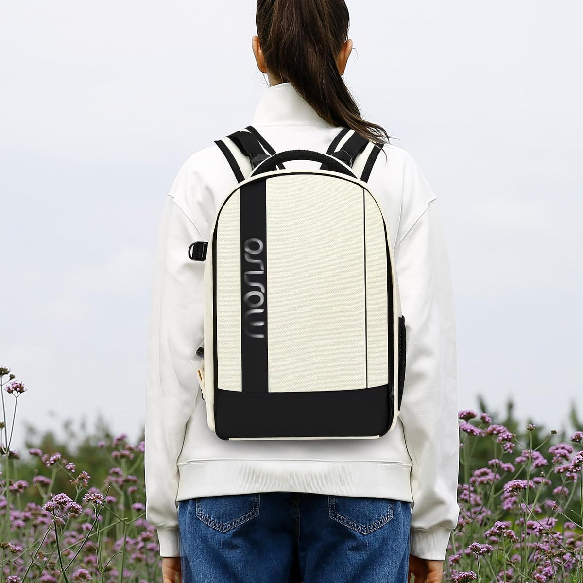 MOSISO Camera Backpack,Photography Backpack Padded Camera Bag, Beige