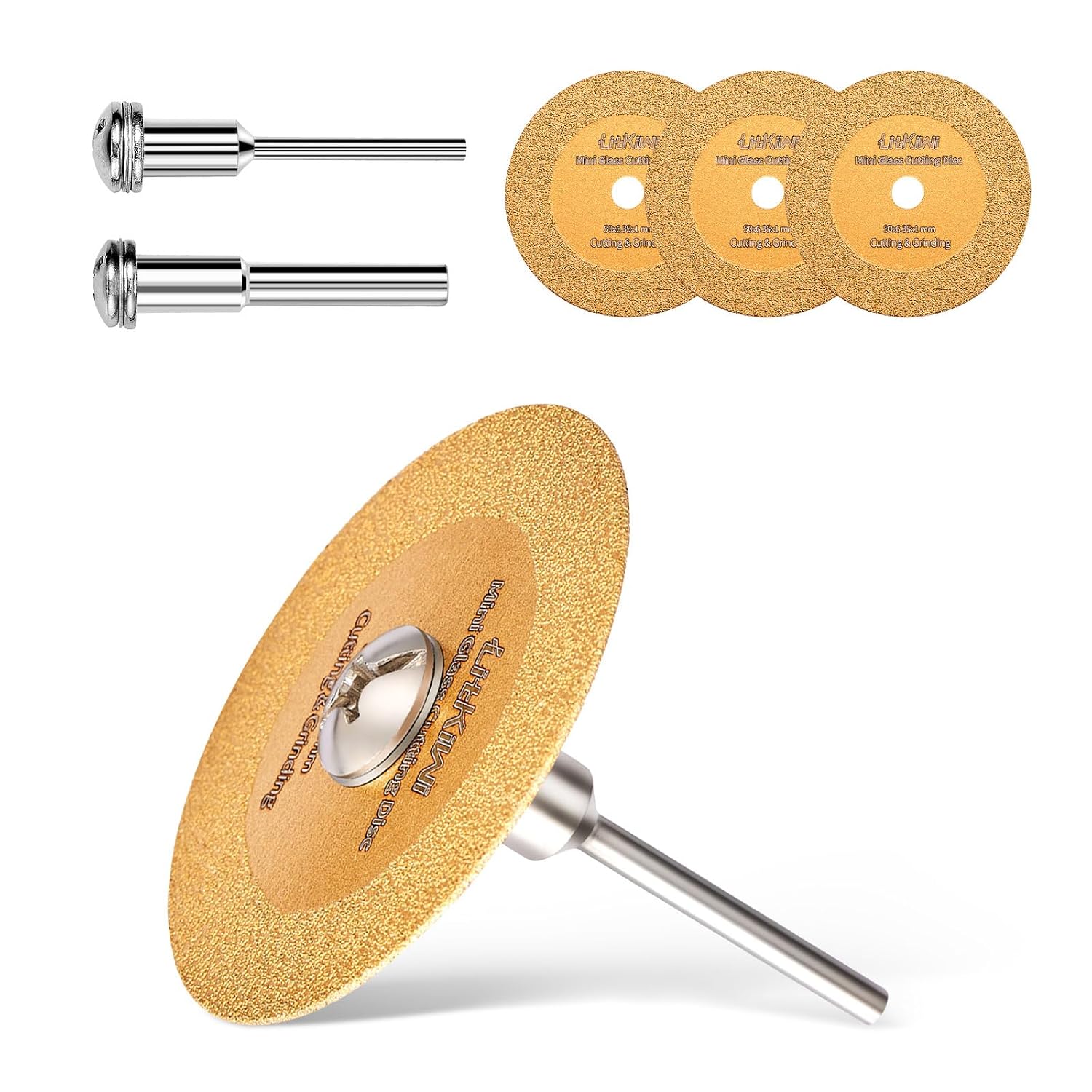 1mm Diamond Cutting Blade Wheel,Cutting Disc with 2 Sizes Round Mandrels