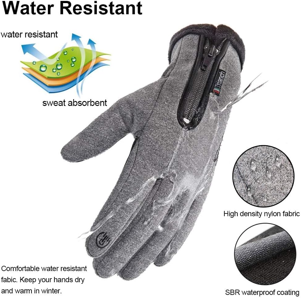 Winter Warm Gloves,Touchscreen Cold Weather Driving Windproof for Men Women
