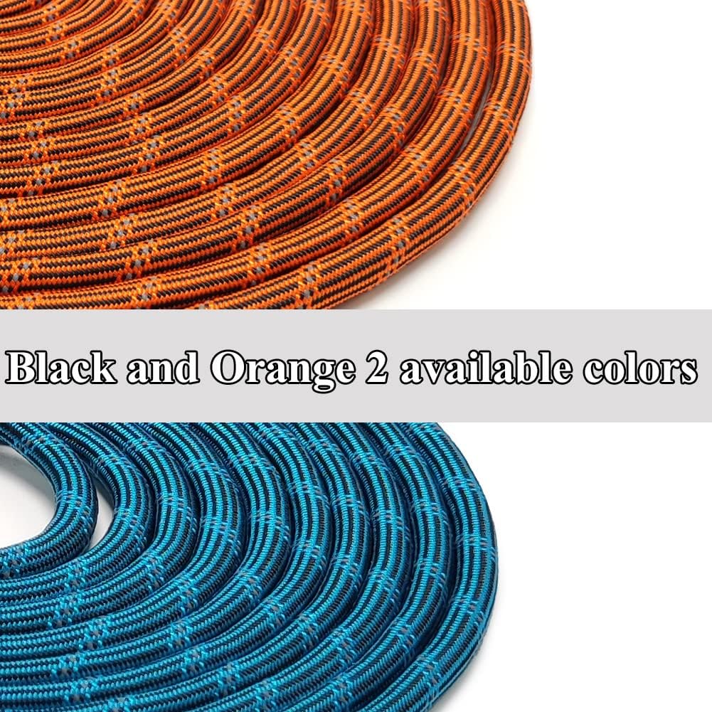 BTINESFUL 12FT 20FT 30FT 50FT Reflective Dog Tie Out for 2 Dogs, No Tangle 1/3 Inch Nylon Rope Long Tether for Two Dogs, Dog Trolley Runner for Yard Outdoor Camping (30ft x 1/3", Blue)