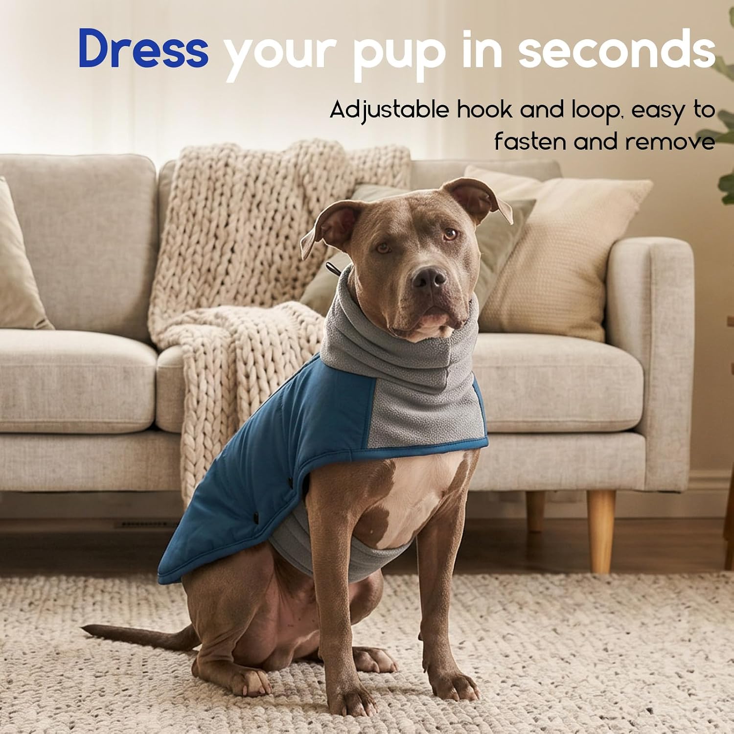 ASENKU Dog Coat Turtleneck Dog Winter Jacket for Small Medium Large Dogs