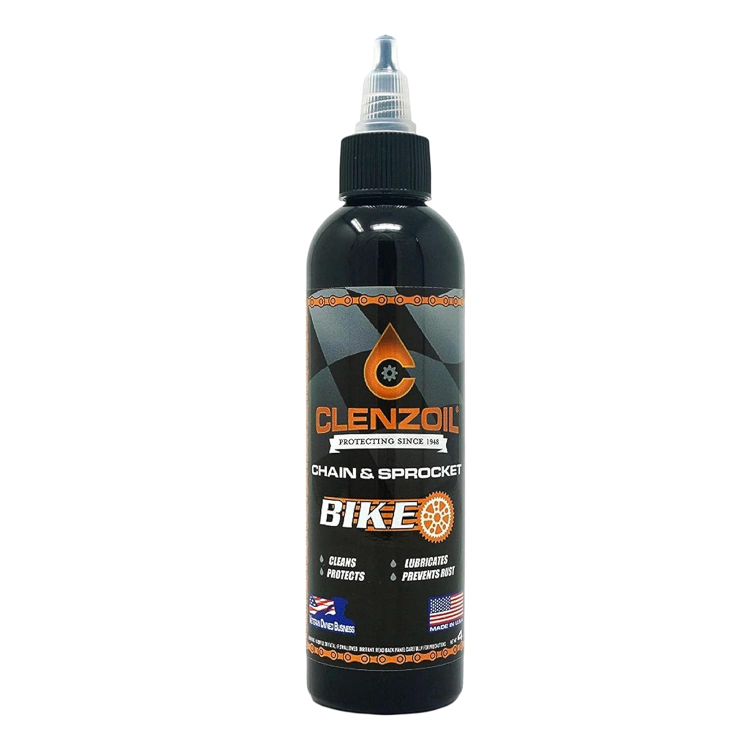 Clenzoil Chain & Sprocket CLP - 4 oz Bottle, Wet & Dry Lube Performance