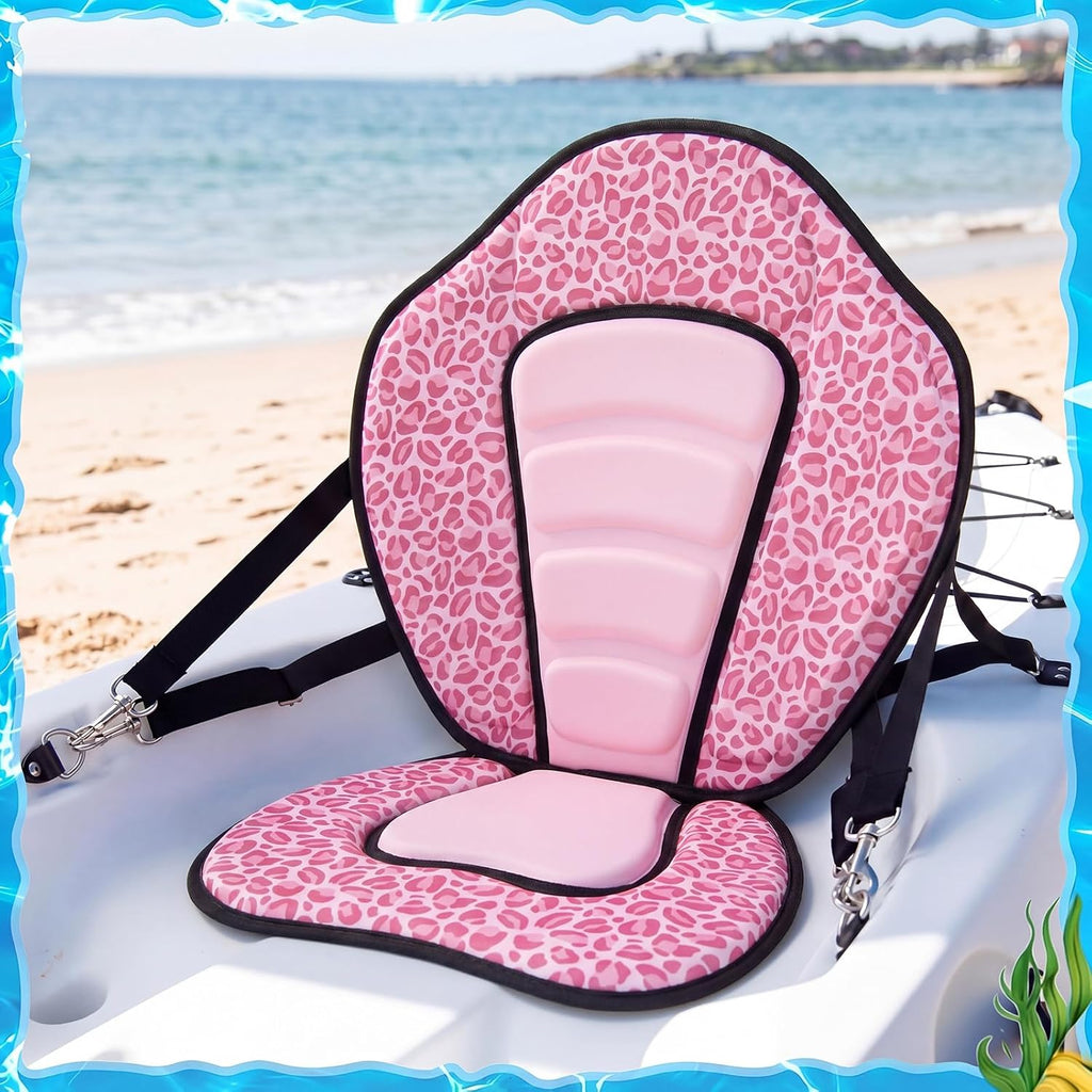 Vinsot 2 Set Kayak Paddle Board Seat Back Support,Pink Leopard