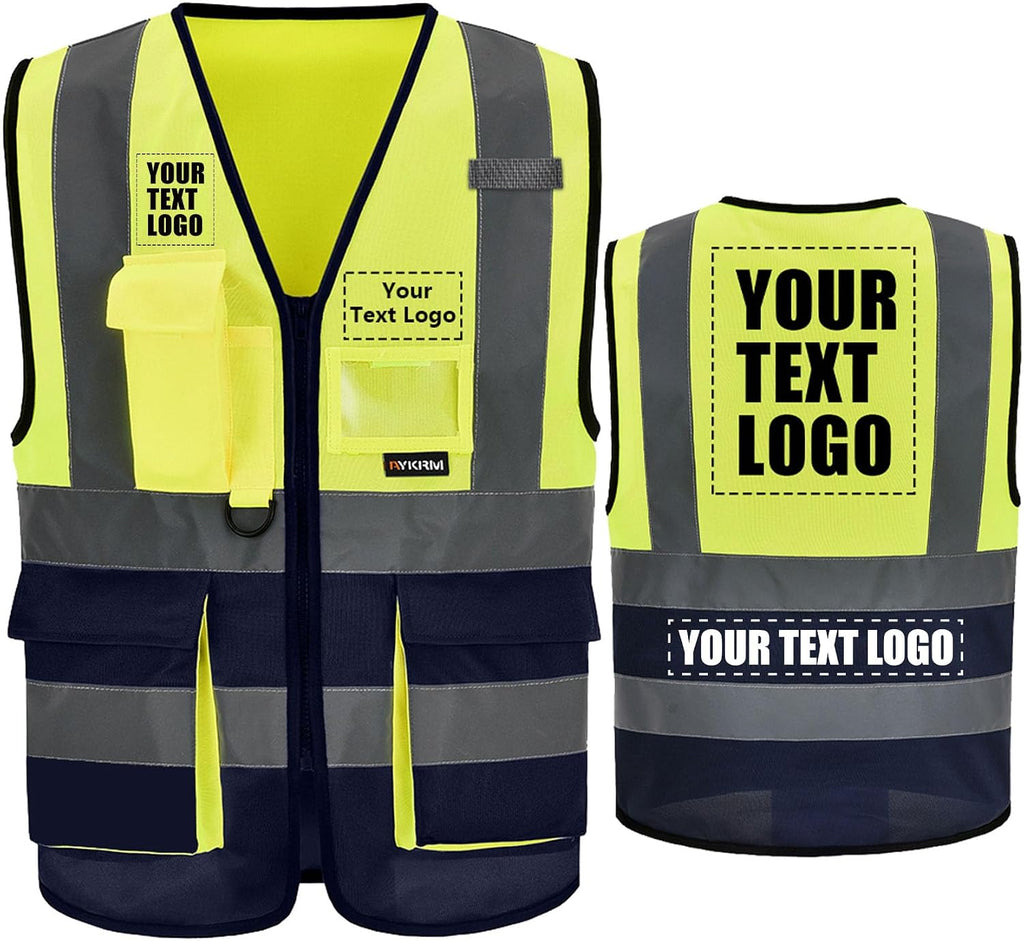 A-SAFETY High Visibility Reflective Safety Vest Customize Logo (XS-8XL)