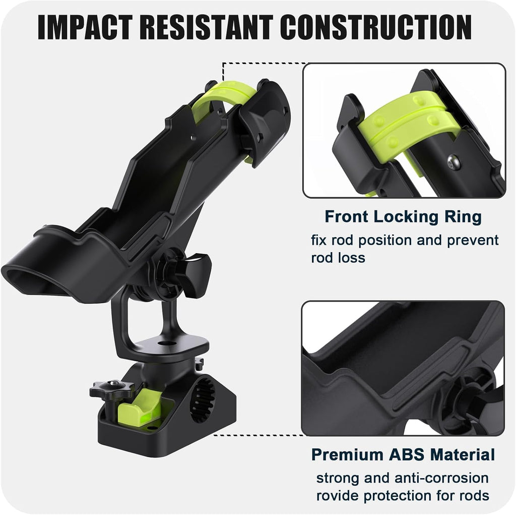 Combo Mount Fishing Rod Holders - 360 Degree Adjustable Boat Rod Rack