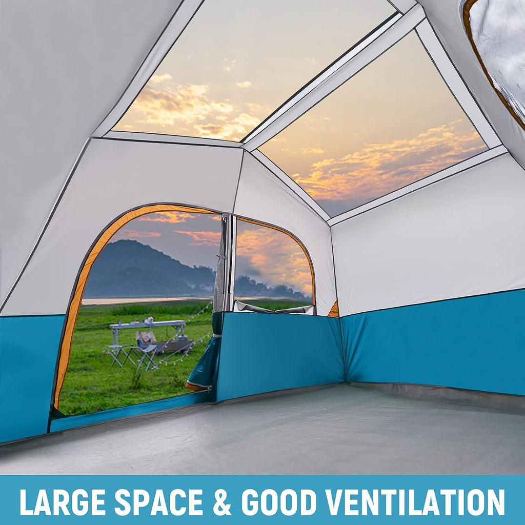 HIKERGARDEN 6-8 Person Tent for Camping Family Outdoor Cabin Tent