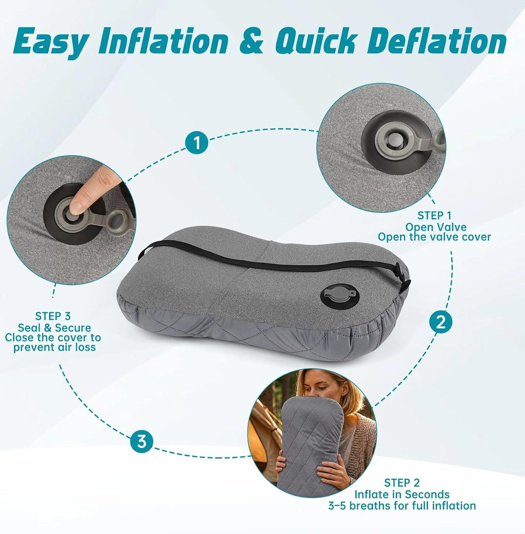 Inflatable Camping Pillow Ultralight for Camping, Travel, Hiking