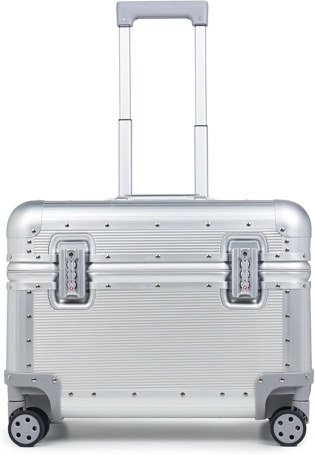 Full Aluminum Carry-On Rolling Camera Bag, Camera Case, Silver