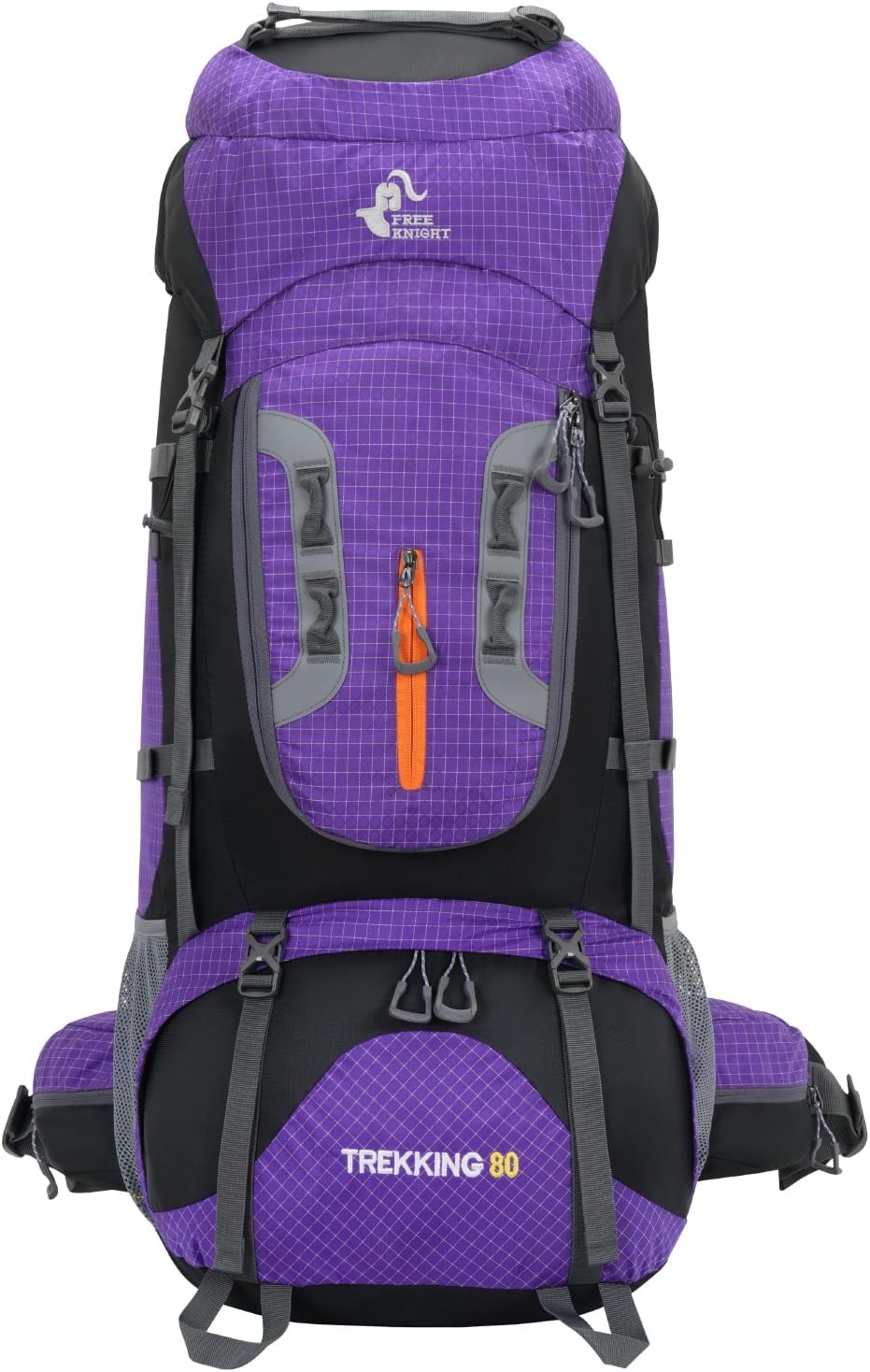 Bseash 80L Waterproof Hiking Camping Backpack with Rain Cover, Lightweight Outdoor Sport Travel Daypack for Climbing Touring