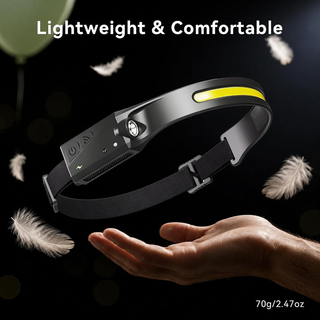 EGUKU Rechargeable Headlamp 3 Pack, 230° Wide Beam LED Head Lamp for Adults