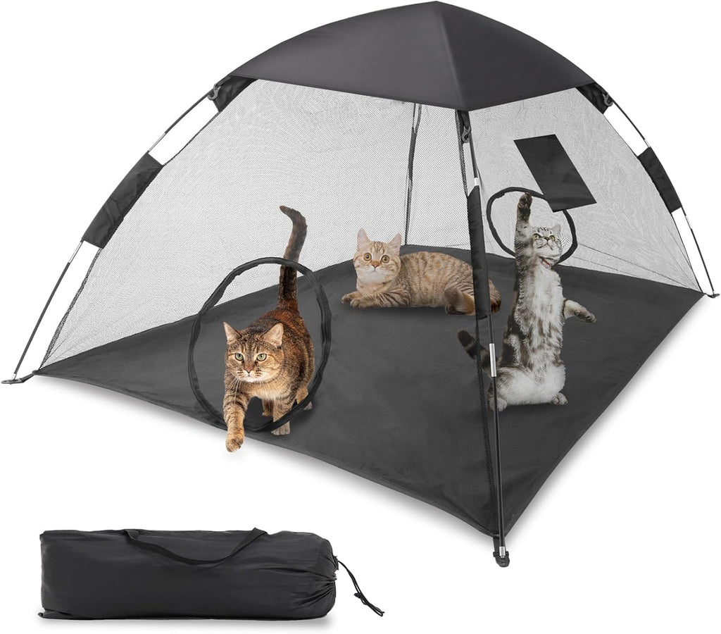 GEERTOP Portable Pet Tent for Cats Outdoor Camping Playpen Sunshade Cat Enclosures for Indoor Kittens Rabbits Guinea Pigs Small Animals Mesh House