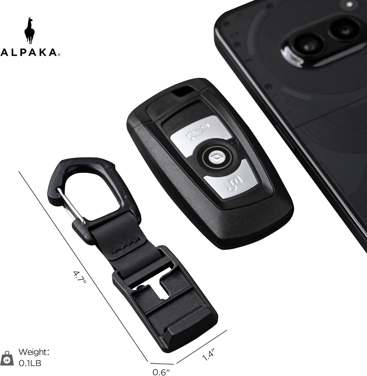 ALPAKA HUB Carabiner Quick Release Keychain with Magnetic Belt Clip