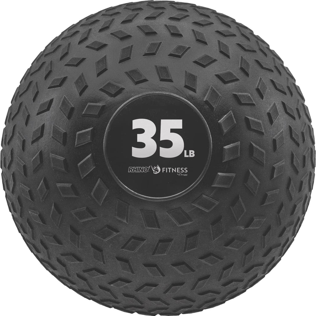 Champion Sports Rhino Fitness Slam Ball – Sand-Filled, Bounce-Resistant Ball for Strength & Conditioning, 6–50 lb