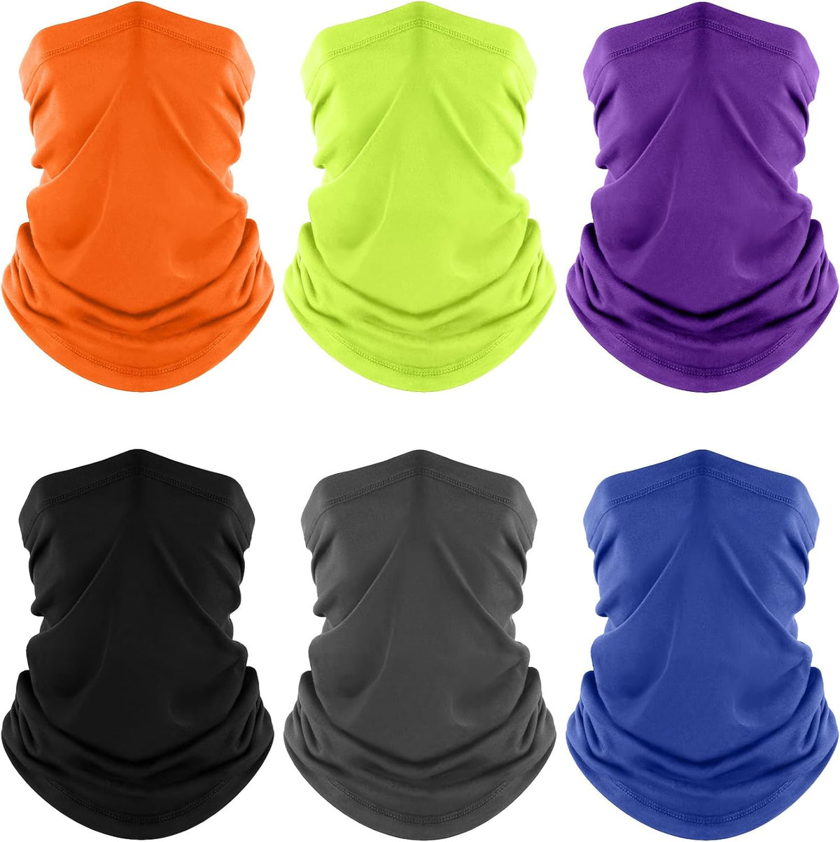 Fuinloth Neck Gaiter, 6 Pack Cooling UV Protection Bandana Face Mask Gator