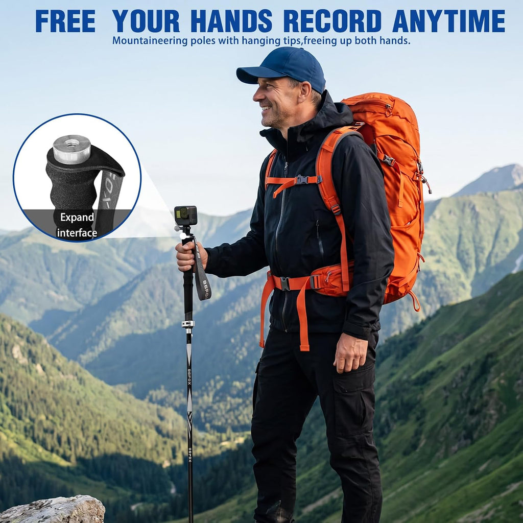3K Carbon Fiber Collapsible Trekking Poles for Men & Women