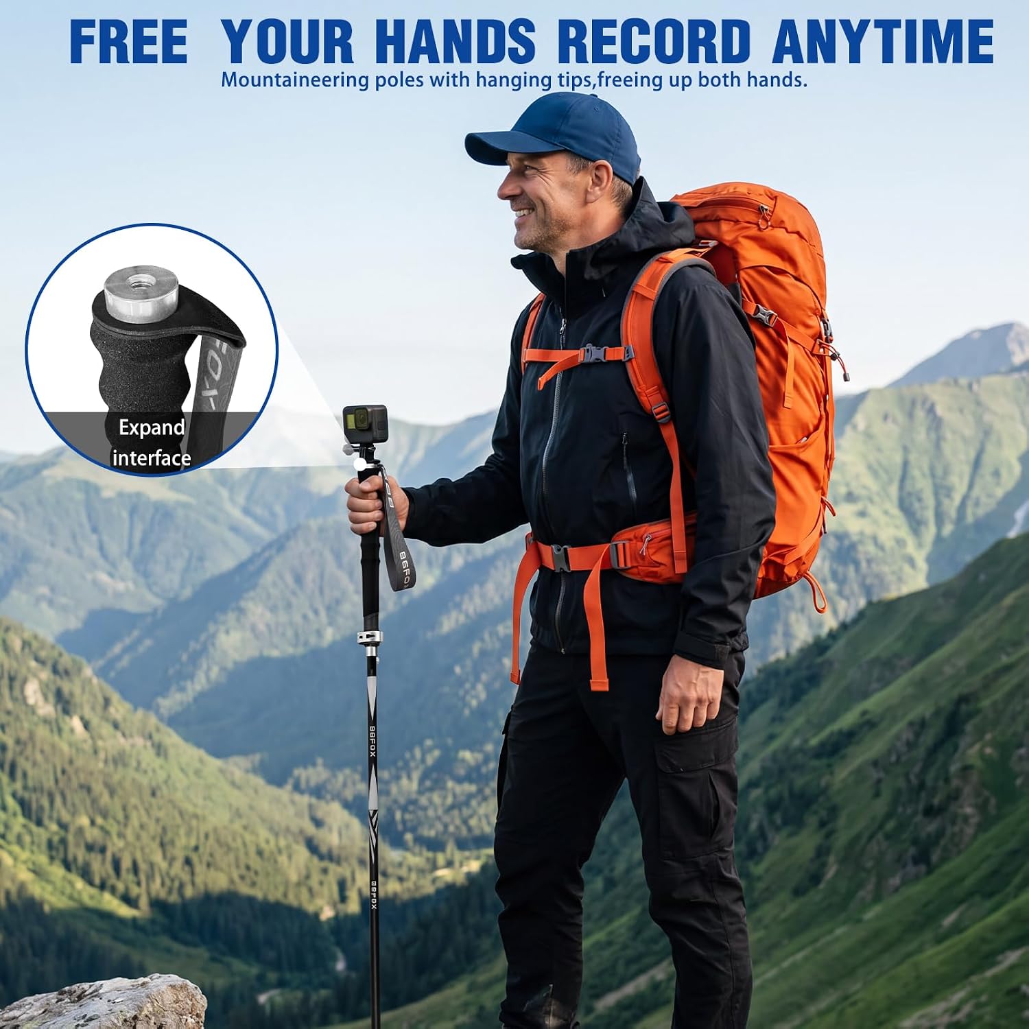 3K Carbon Fiber Collapsible Trekking Poles for Men & Women