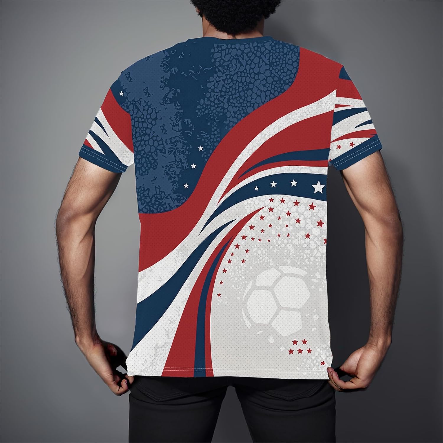 Mens Soccer Jersey Men's Clothing Short Sleeve Top Adult Sports Fan T Shirts for Men Women