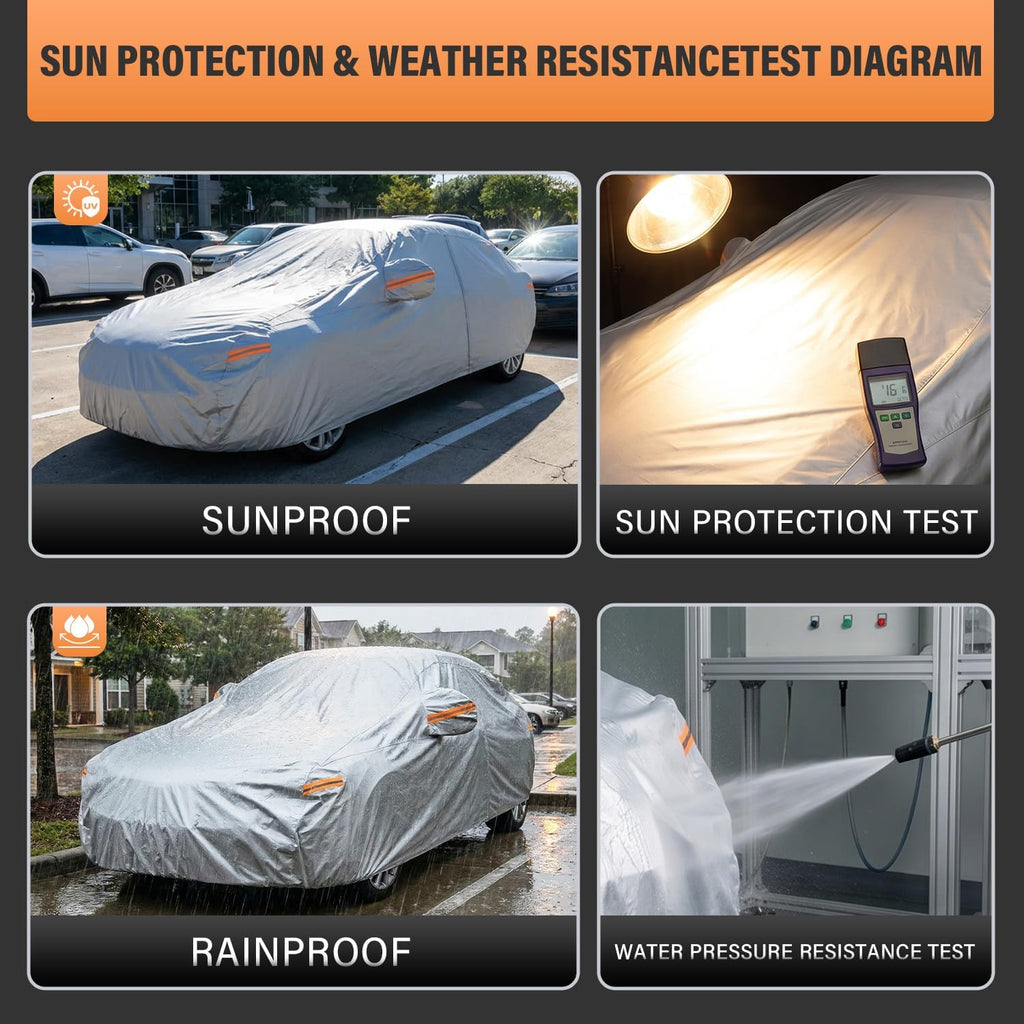 Kayme Sedan Car Cover See Vehicle Size Chart for Accurate Fit, Size A2