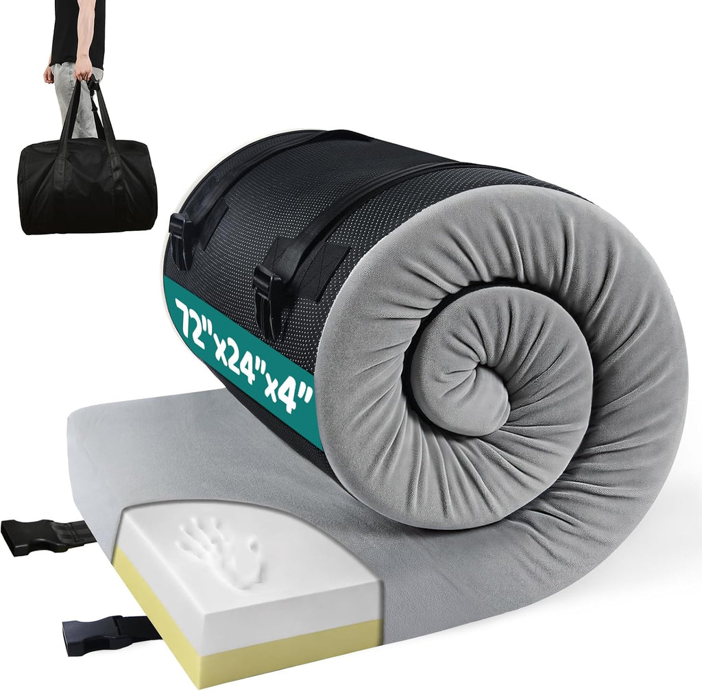 Extra Thick Supportive Foam Camping Mattress with Travel Bag