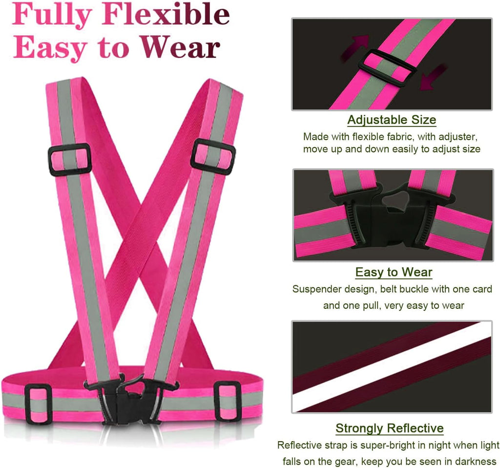 Reflective Vest Running Gear, 2-10Pack High Visible Safety VES