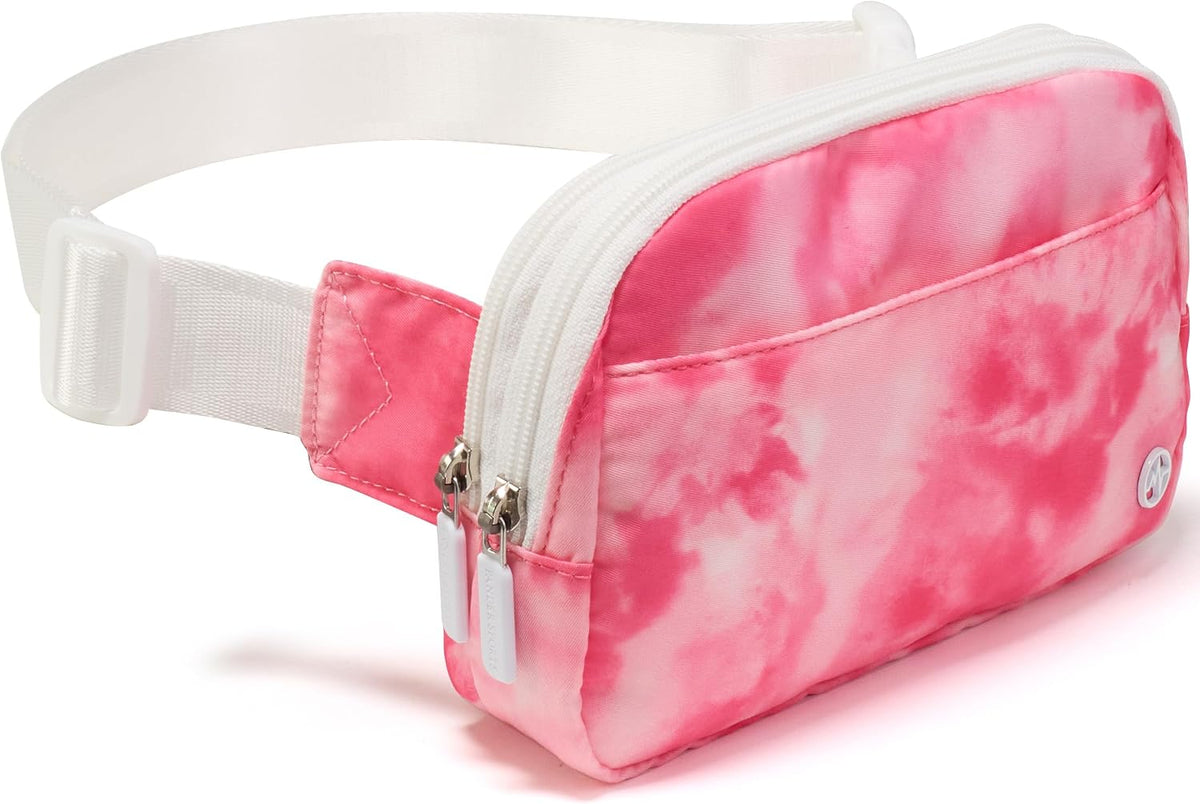 Pander Nylon Fanny Pack Belt Bag for Women with 5 Zipper Pockets