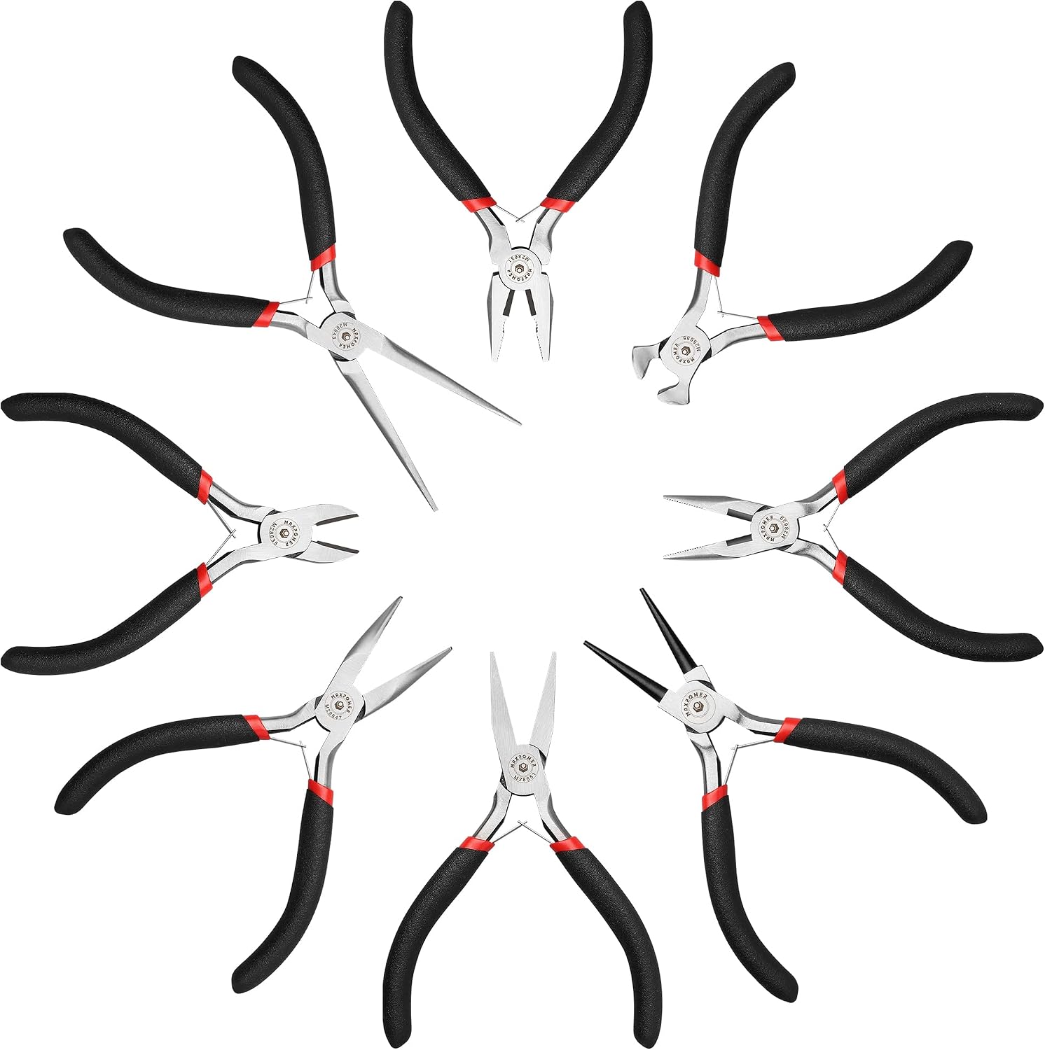 MAXPOWER 8-Pc Mini Pliers Set – Jewelry Making, Wire Wrapping, Crafts & DIY