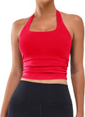 BMJL Womens Halter Top with Built in Bras Buttery Workout Athletic Tank Top